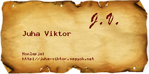 Juha Viktor névjegykártya